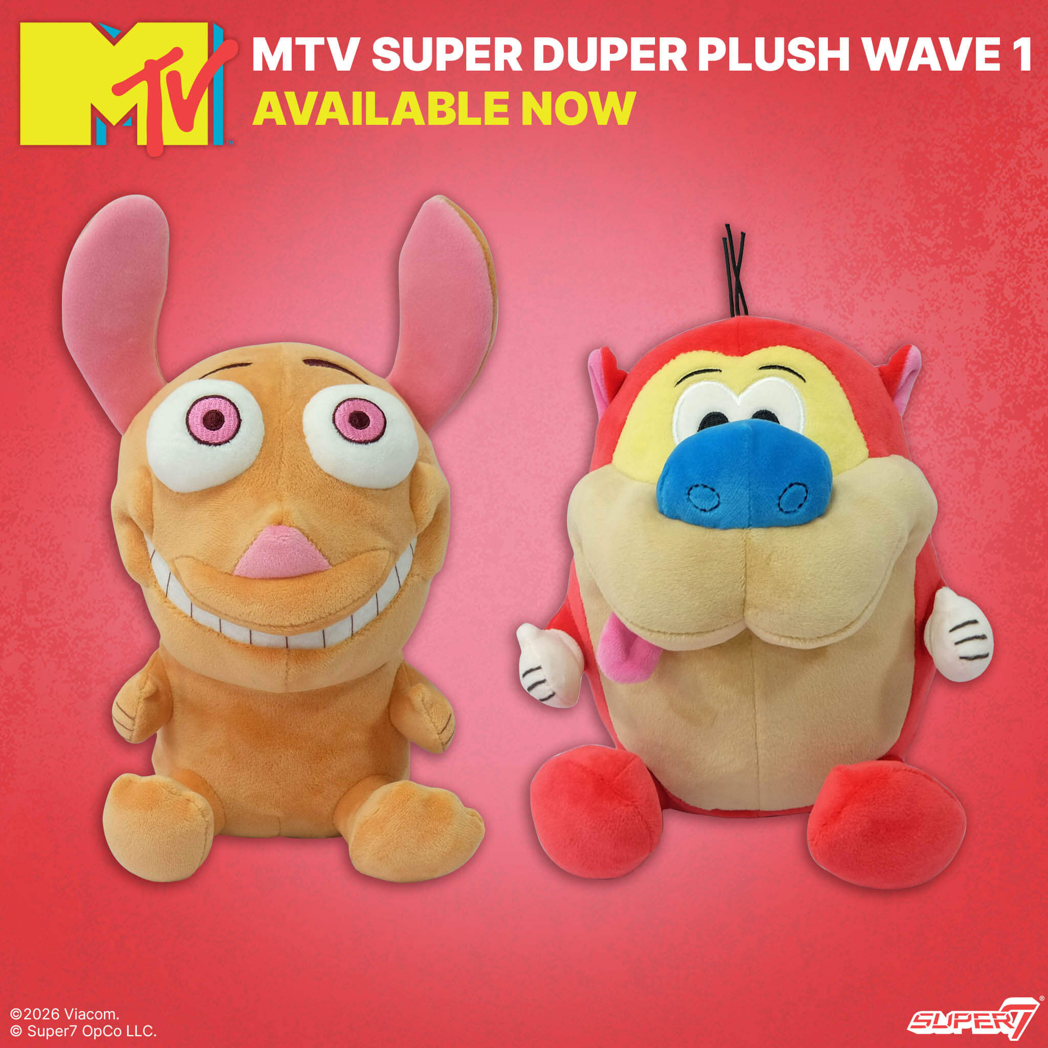 Super7 Super Duper Plush Ren & Stimpy jucarie de plus