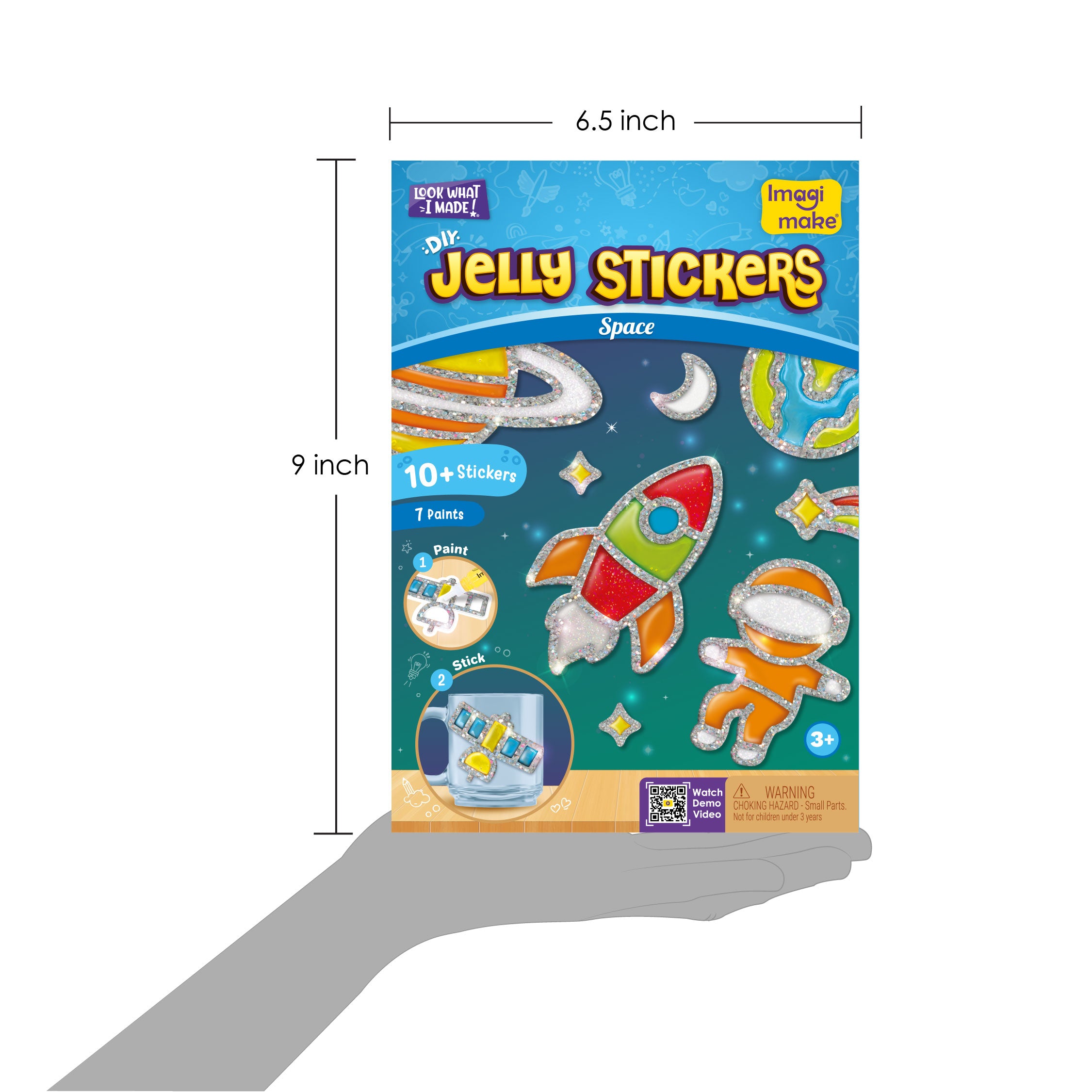 Imagimake Jelly Sticker Space set stickere 10 sabloane 3 ani+