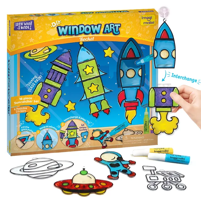 Imagimake Window Art Racheta kit pictura sticla