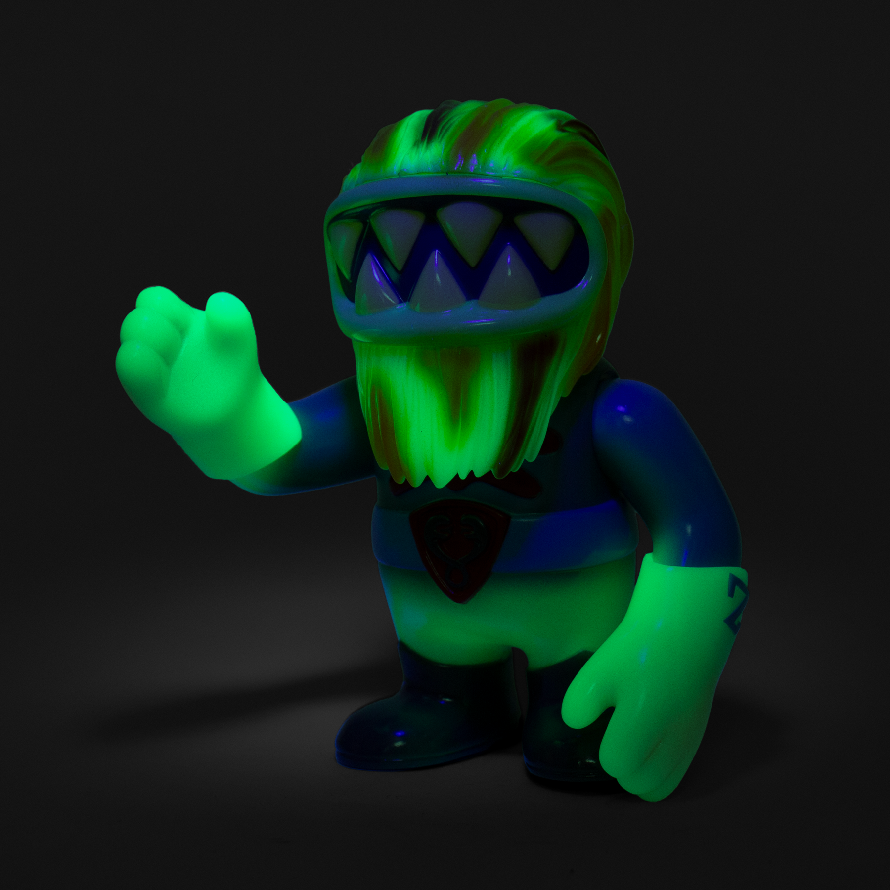 Super7 Japanese Vinyl Zombeard figurina glow verde