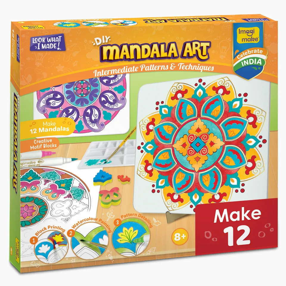 Imagimake Mandala set pictura acuarela 3 panze motive