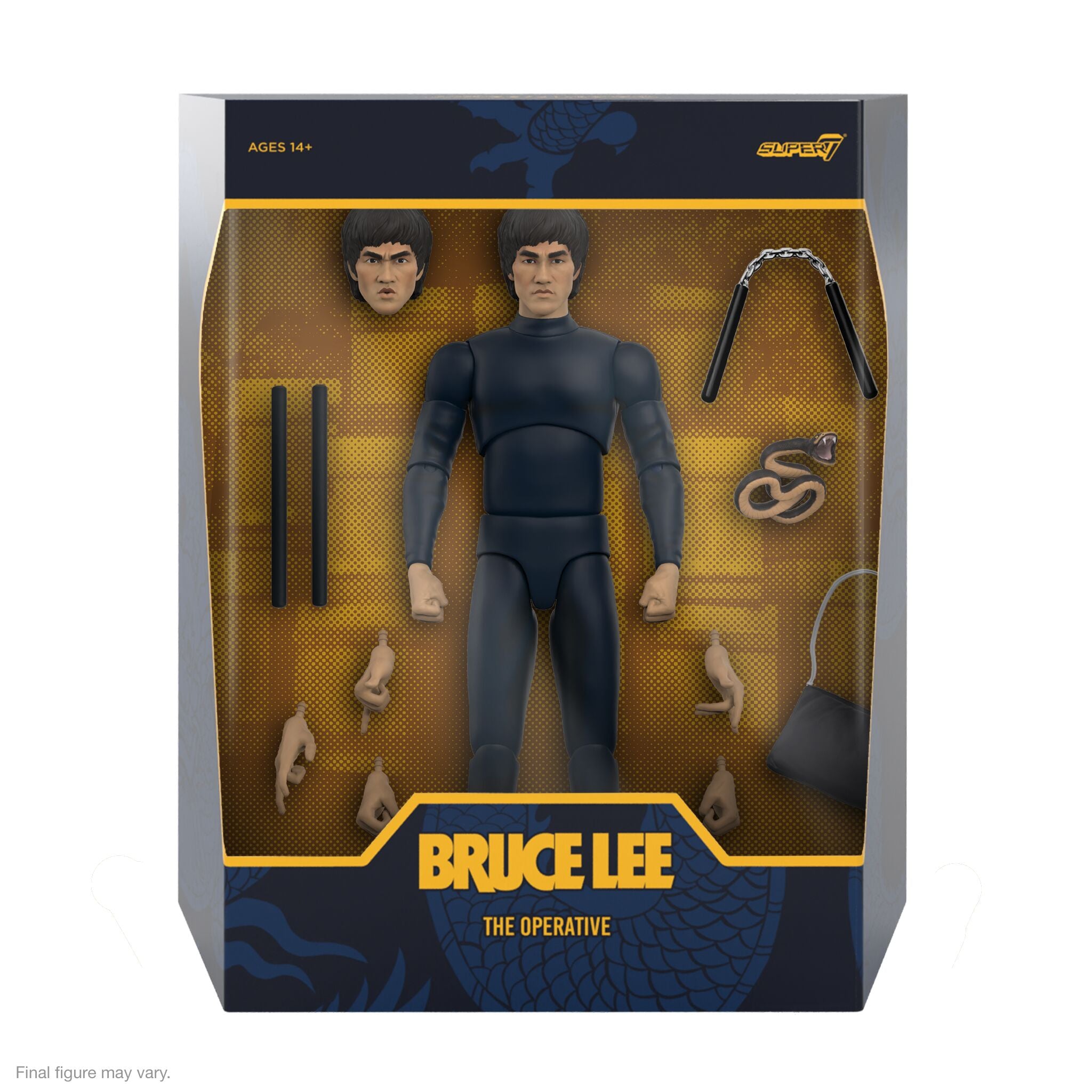 Super7 ULTIMATES Wave 03 figurina Bruce Lee Operative