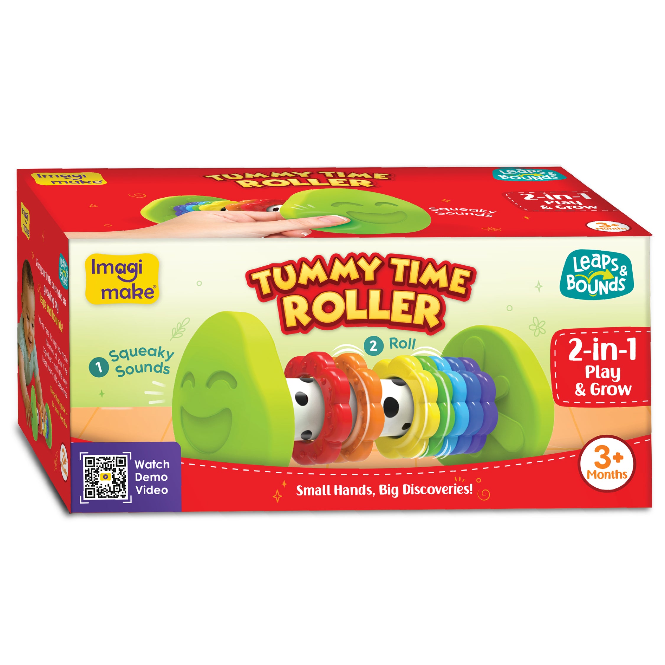 Imagimake Leaps Bounds Tummy Time Roller jucarie bebelusi 3 luni+