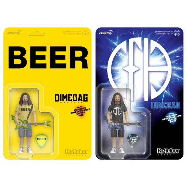 Super7 ReAction Dimebag Darrell Wave 2 set 2 figurine