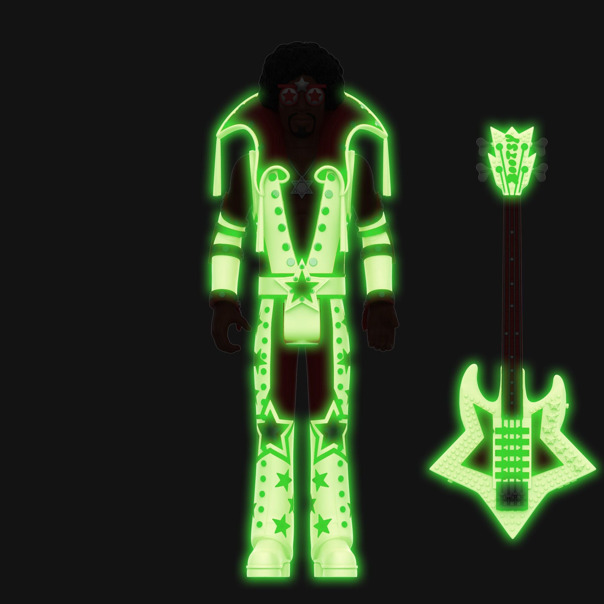 Super7 Bootsy Collins ReAction Wave 03 figura glow 3,75
