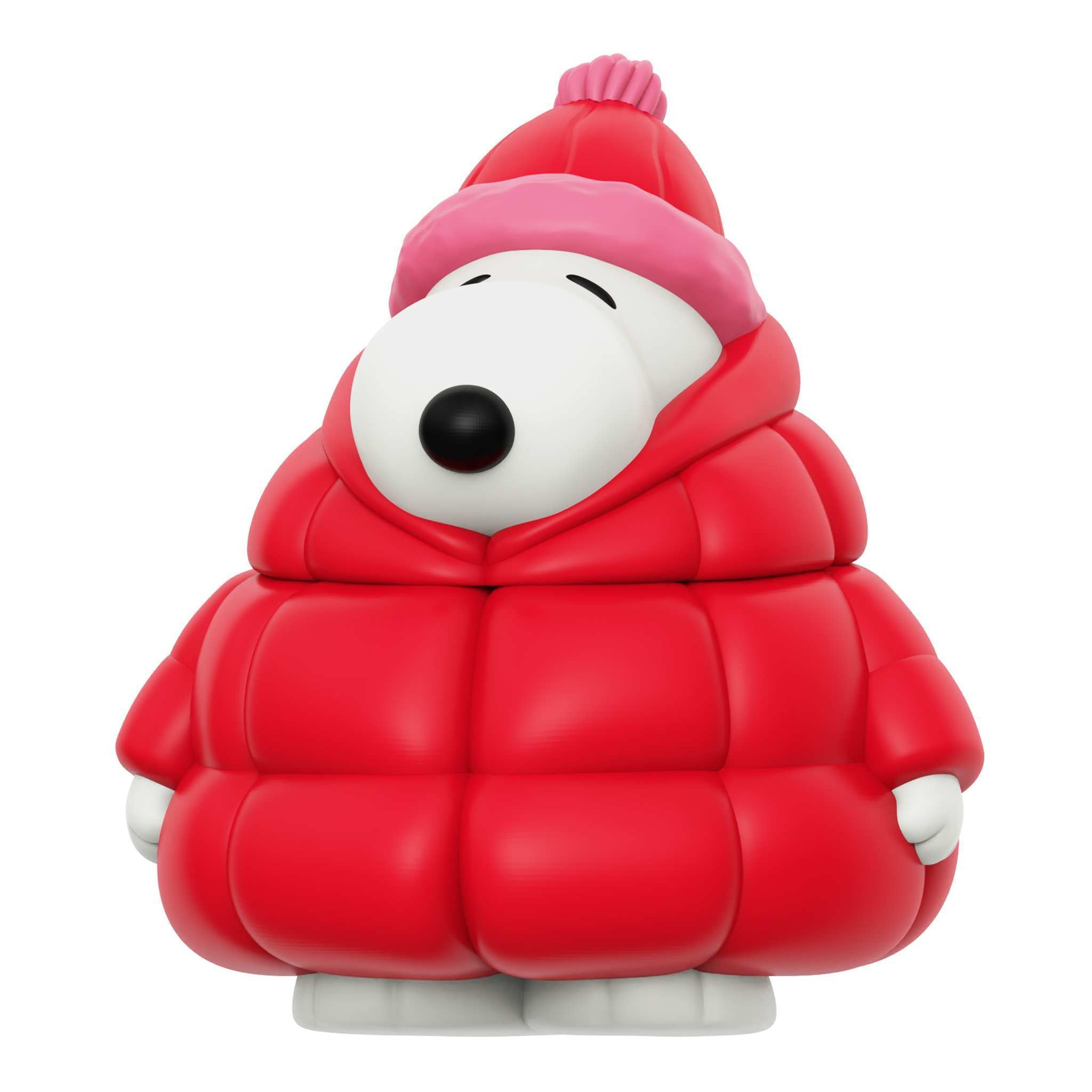 Super7 Peanuts Fun Fun Snoopy Red Holiday Coat figurina 12,7cm
