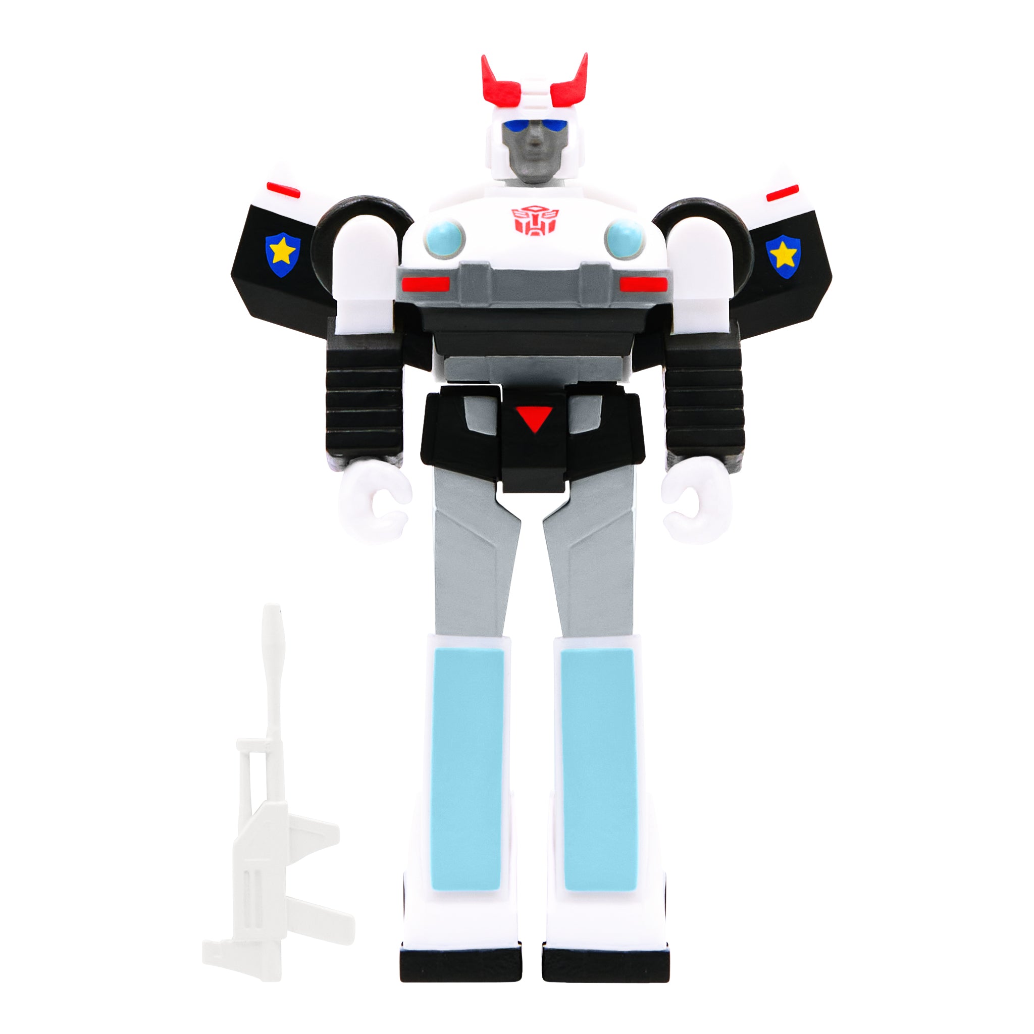 Super7 Transformers ReAction Prowl figurina 3,75 inch cu arma