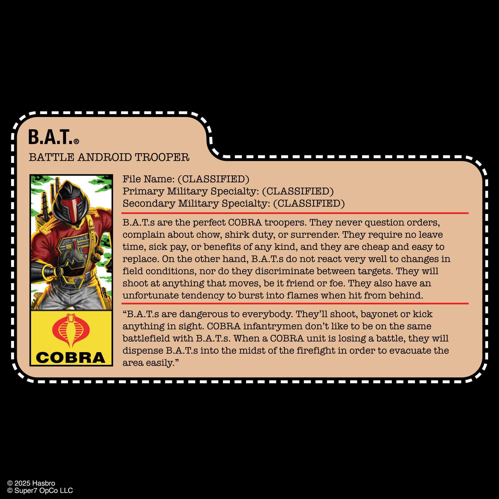 Super7 G.I. Joe ReAction B.A.T. Python Patrol figurina
