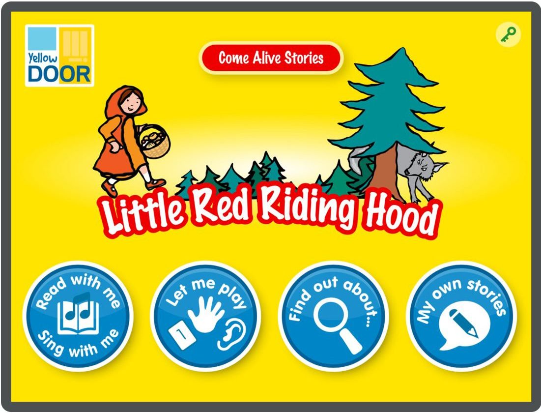 Yellow Door Little Red Riding Hood aplicație poveste interactivă