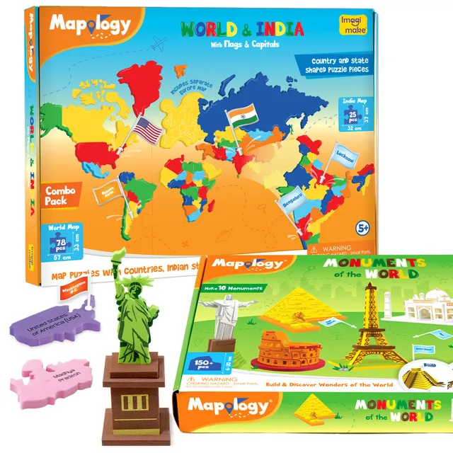 Imagimake Mapology puzzle India Lume monumente 3D