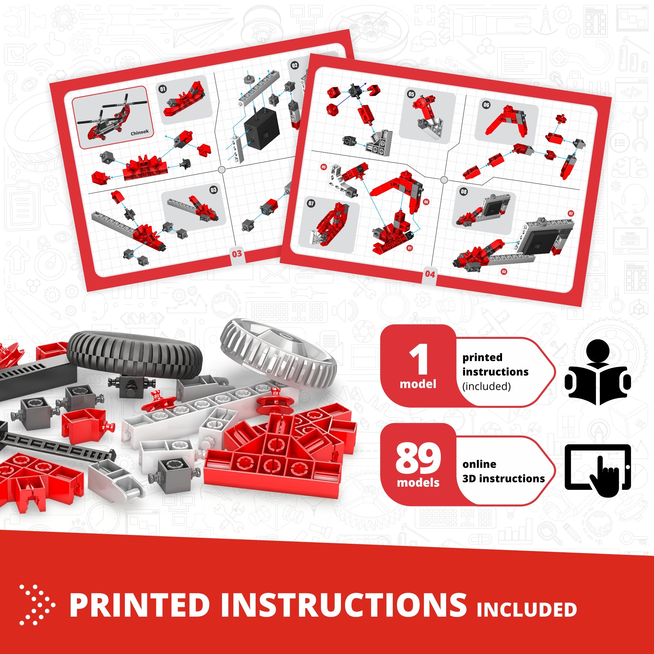 Engino Creative Builder 90 Motorizat set construcție 90 modele 7+ ani