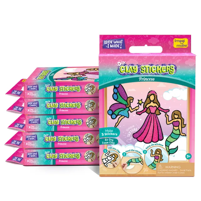 Imagimake Clay Stickers Princess set stickere lut 6 pungi