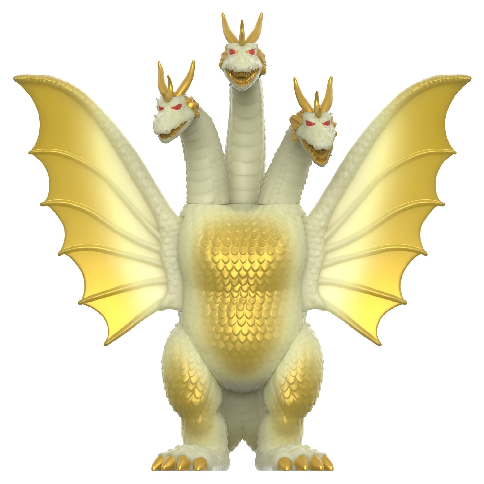 Super7 Toho ReAction King Ghidorah figurina fosforescenta