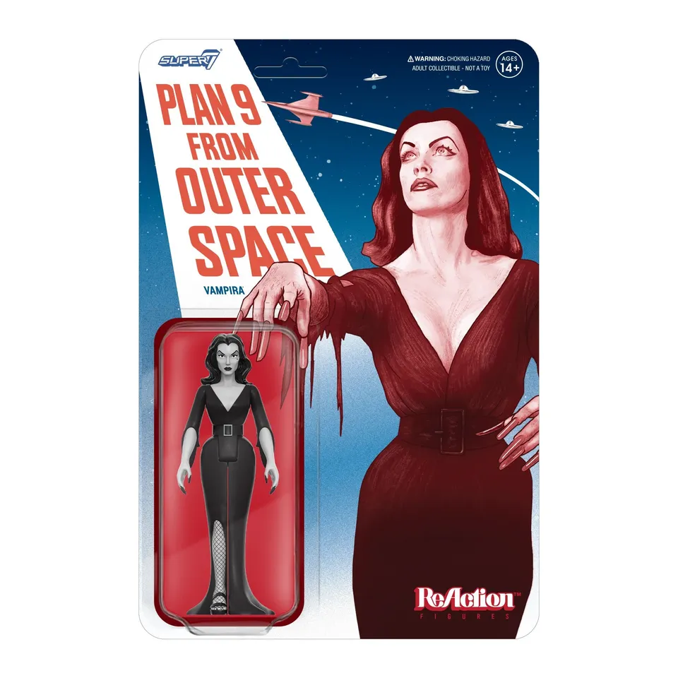 Super7 ReAction Vampira Plan 9 Grayscale figurină