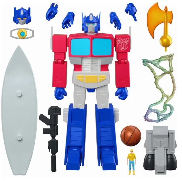 Super7 Transformers Ultimates Optimus Prime figurina deluxe 19,7 cm