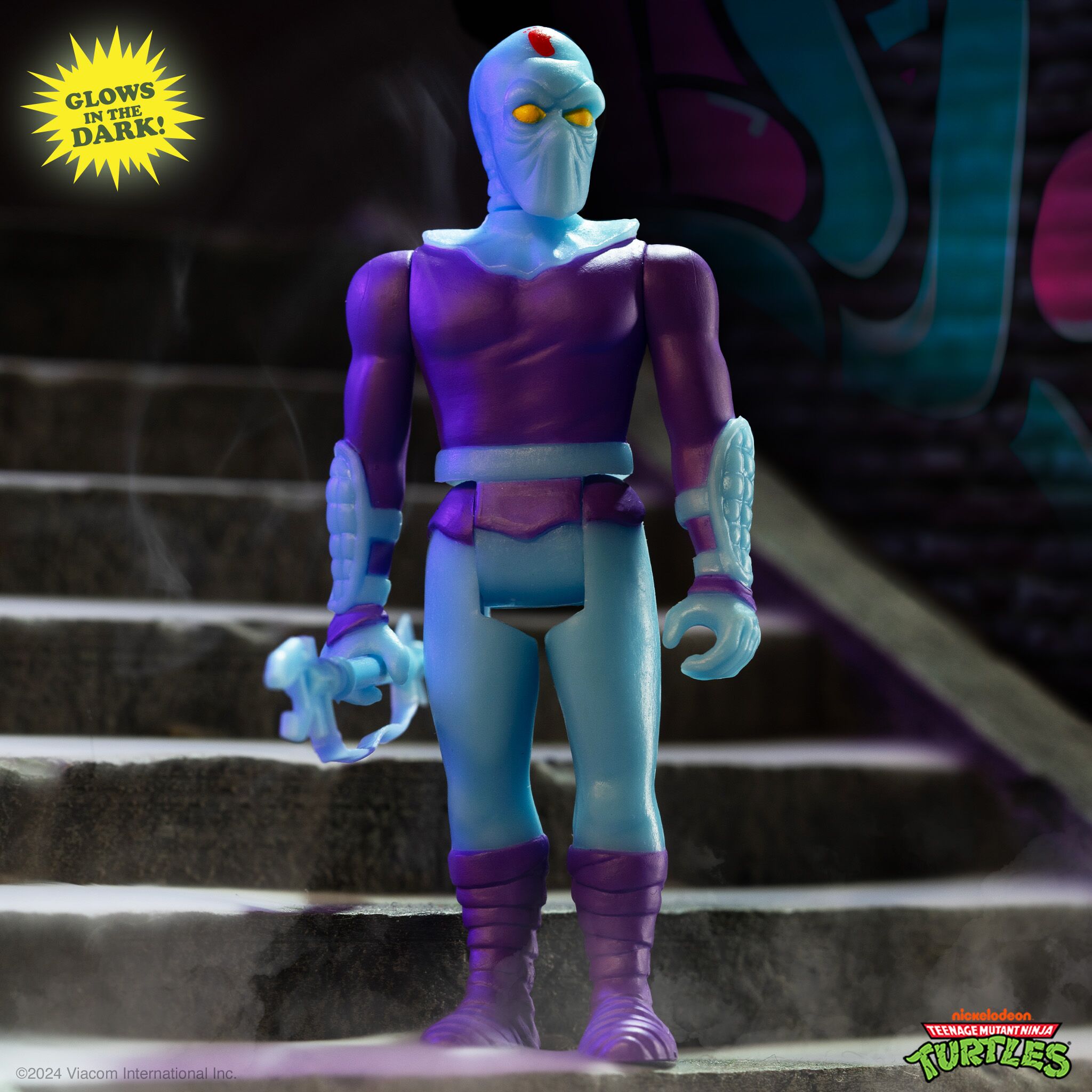 Super7 ReAction TMNT Glow set 3 figurine fosforescente