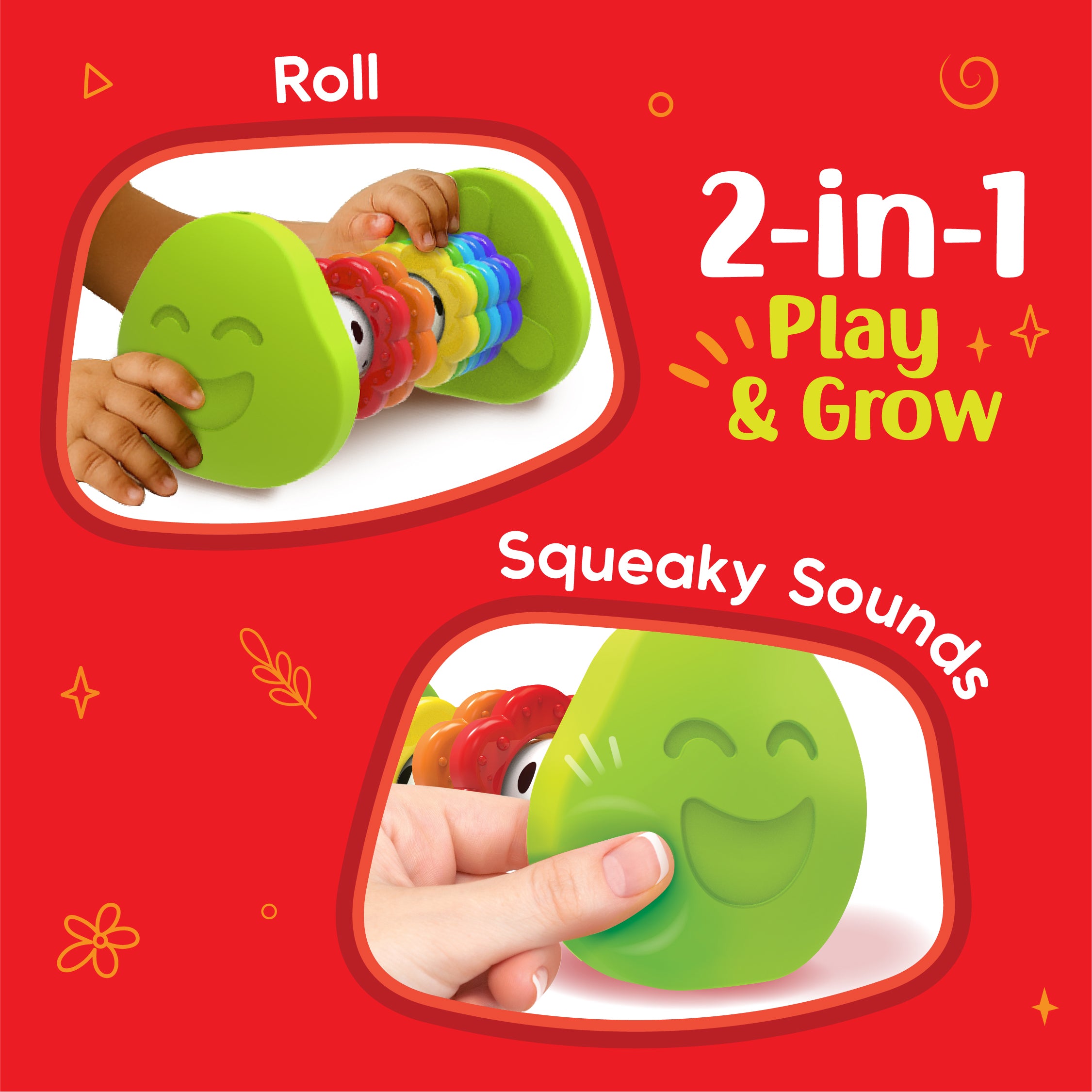Imagimake Leaps Bounds Tummy Time Roller jucarie bebelusi 3 luni+