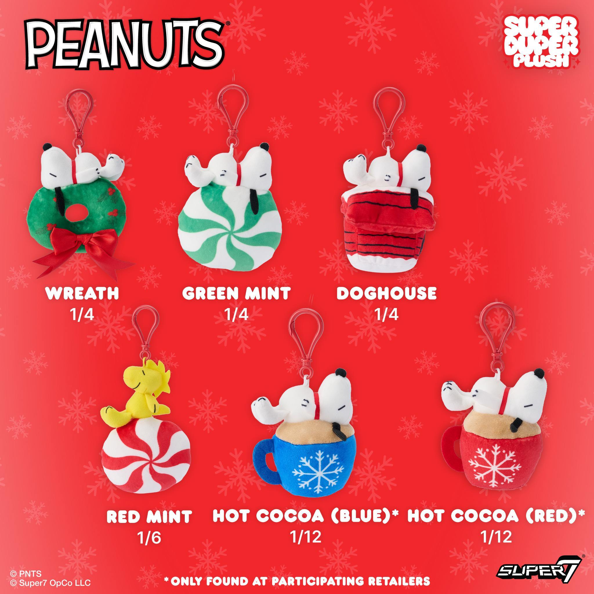 Super7 Peanuts Super Duper Plush breloc plus set 12