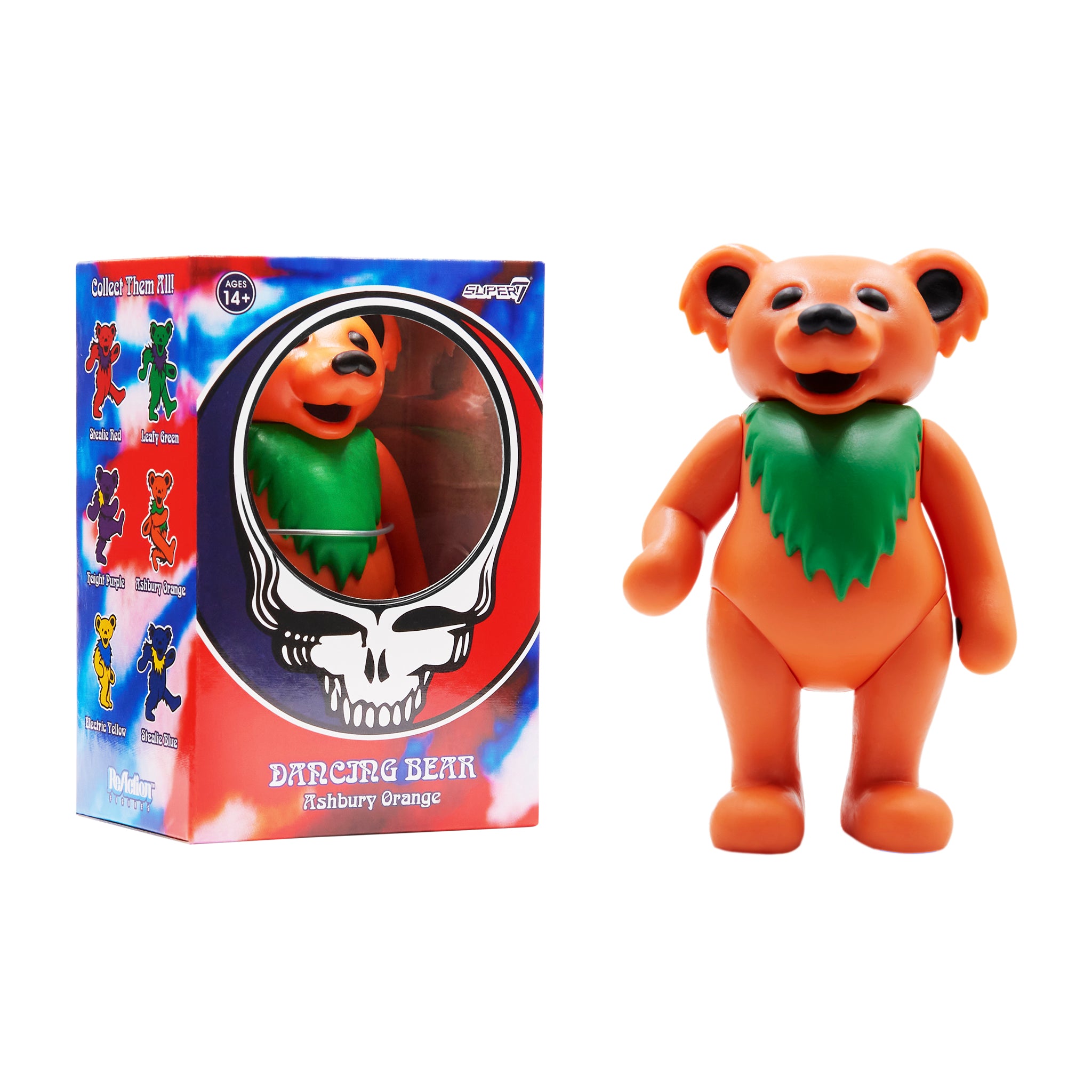 Super7 ReAction Dancing Bear figurină Ashbury Orange 9,5 cm