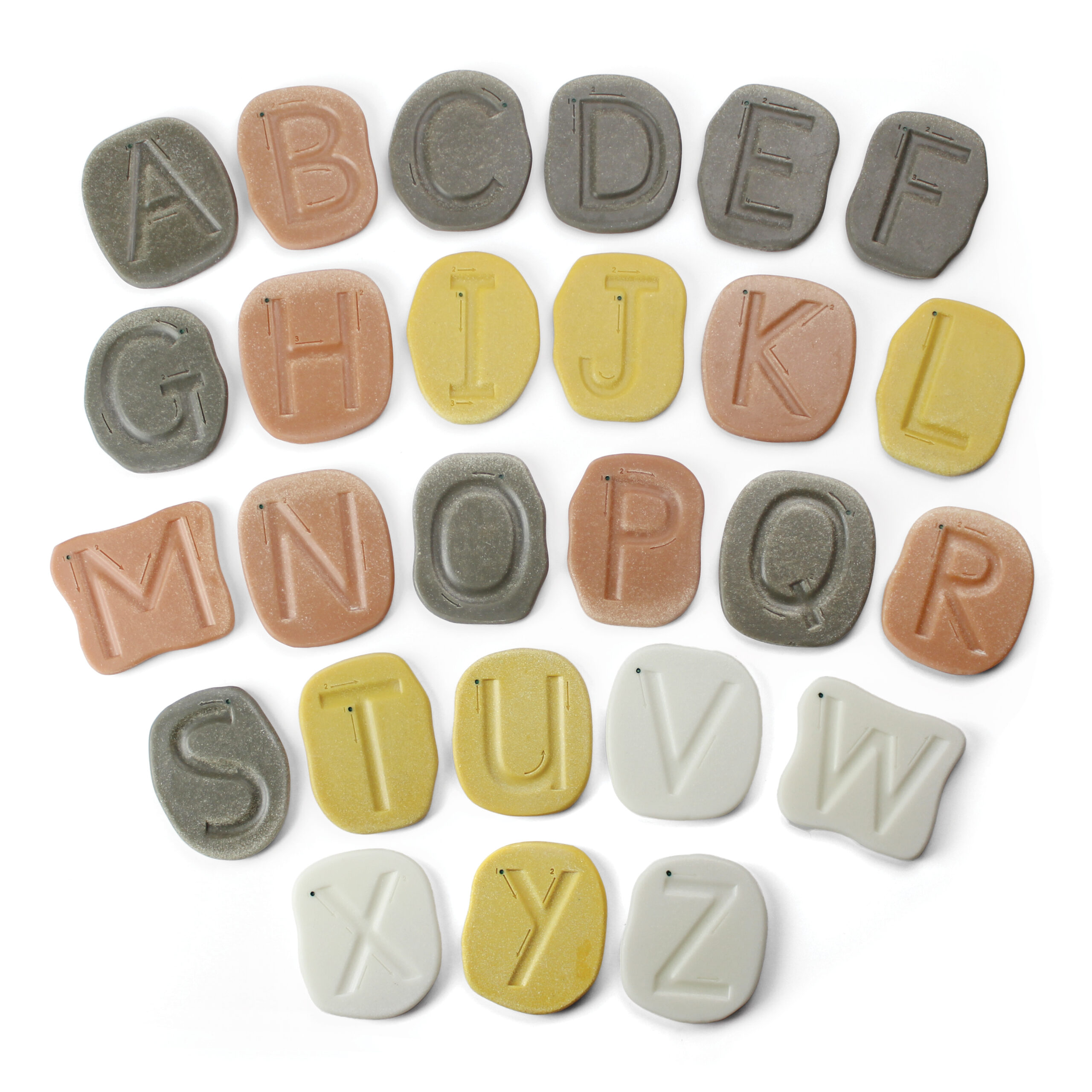 Yellow Door Feels-Write Uppercase pietre litere mari 26 piese