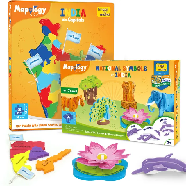 Imagimake Mapology India puzzle harta + simboluri