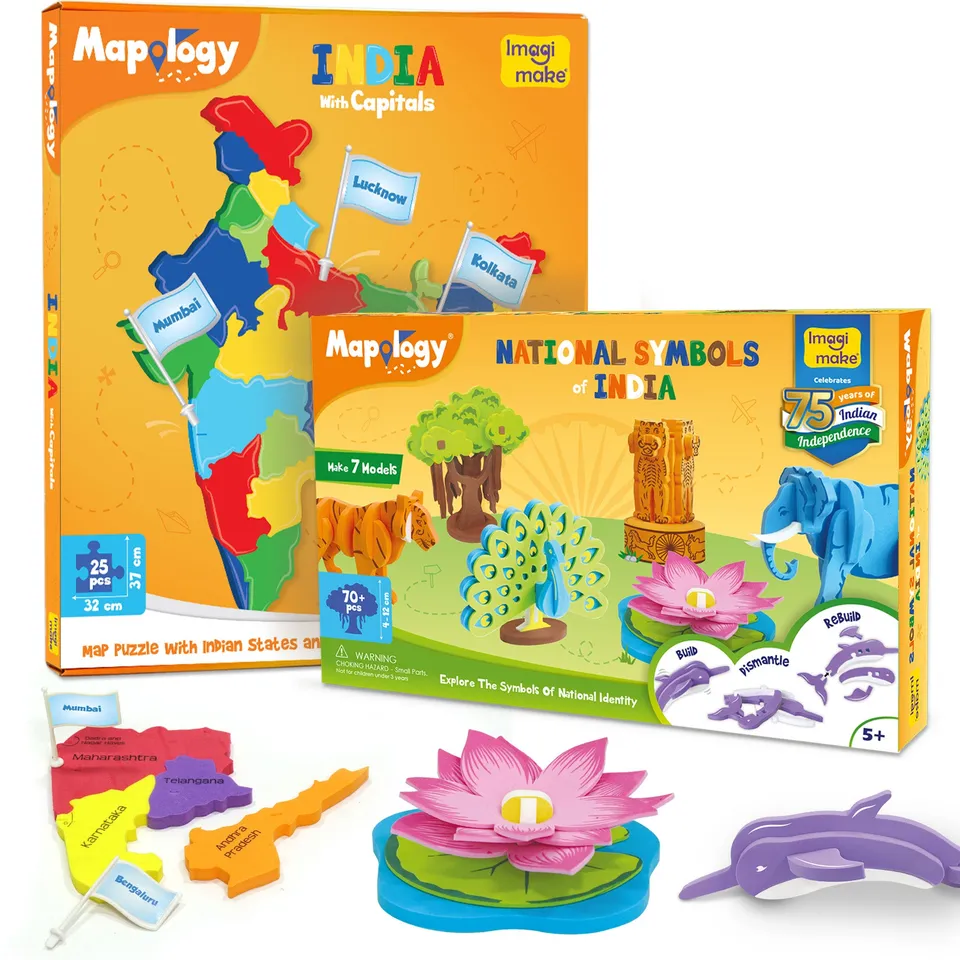Imagimake Mapology India puzzle harta + simboluri