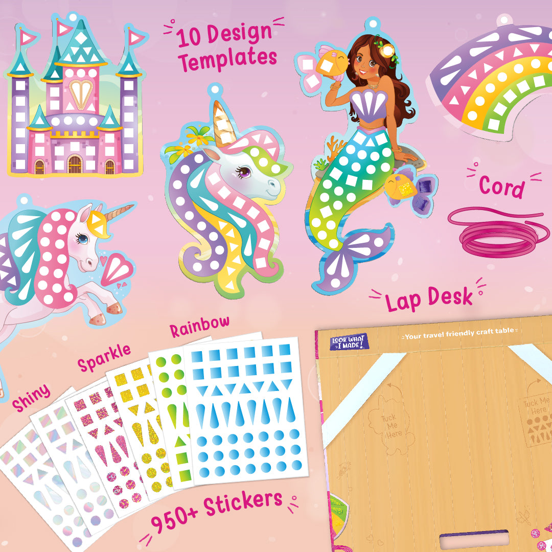 Imagimake Mirror Mosaic Princess Unicorn set creatie 10 sabloane