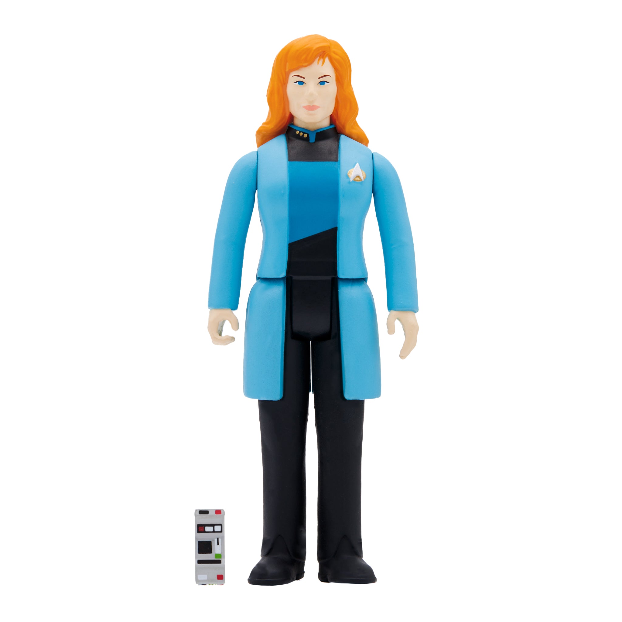 Super7 Star Trek TNG ReAction figurina Dr. Crusher 3.75" albastru