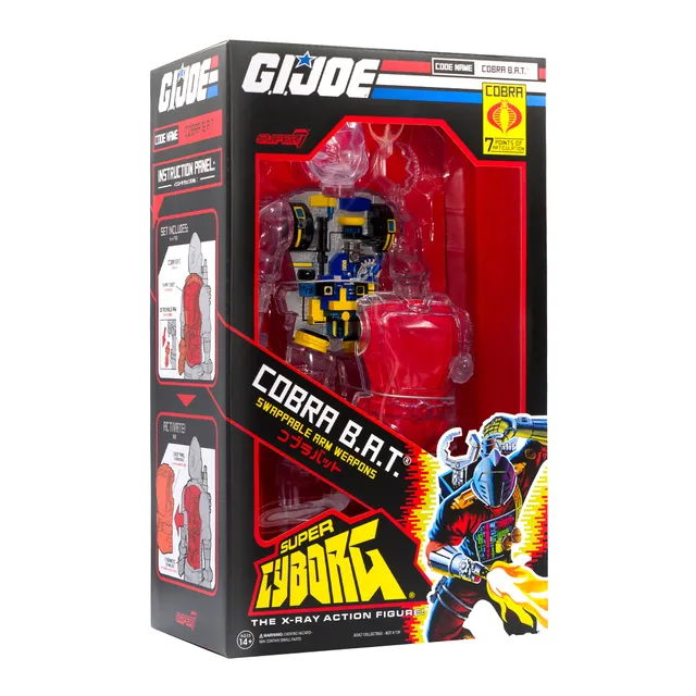 Super7 Super Cyborg Cobra B.A.T. Clear figurină 28 cm