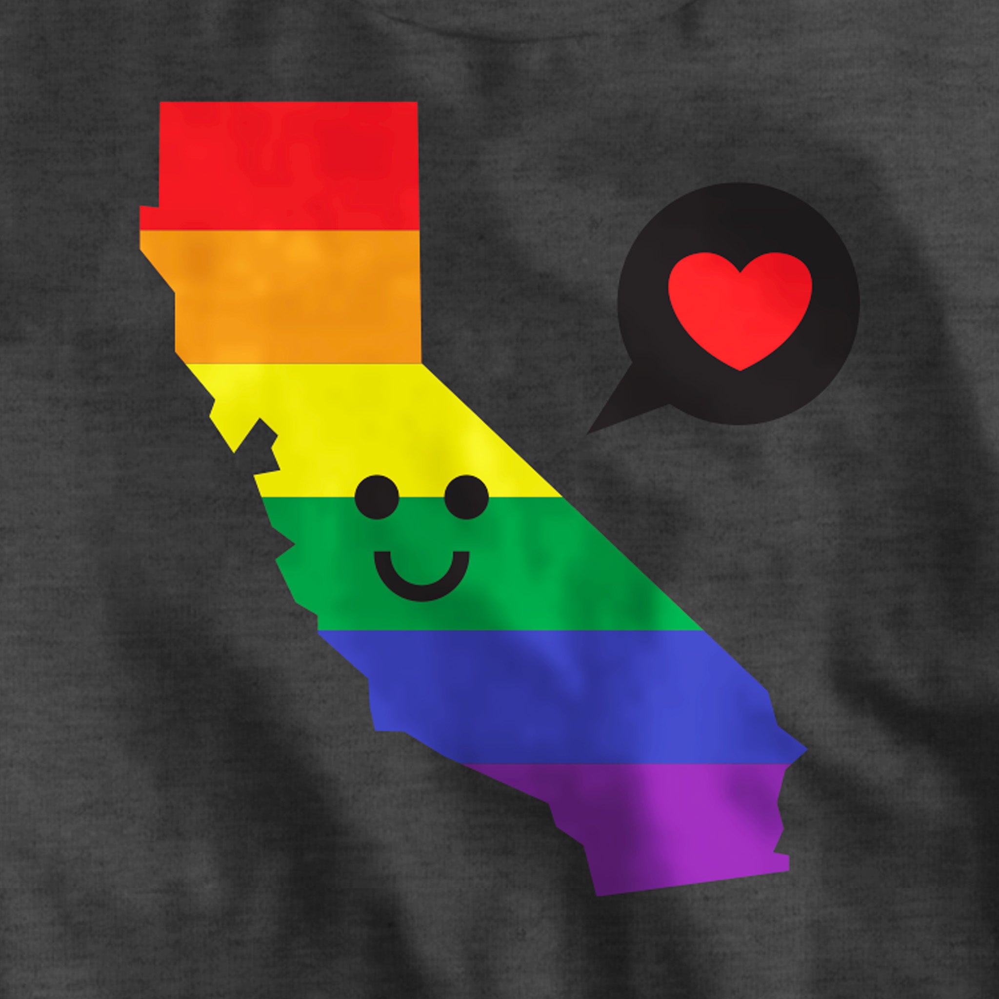 Super7 California Pride tricou gri inchis bumbac