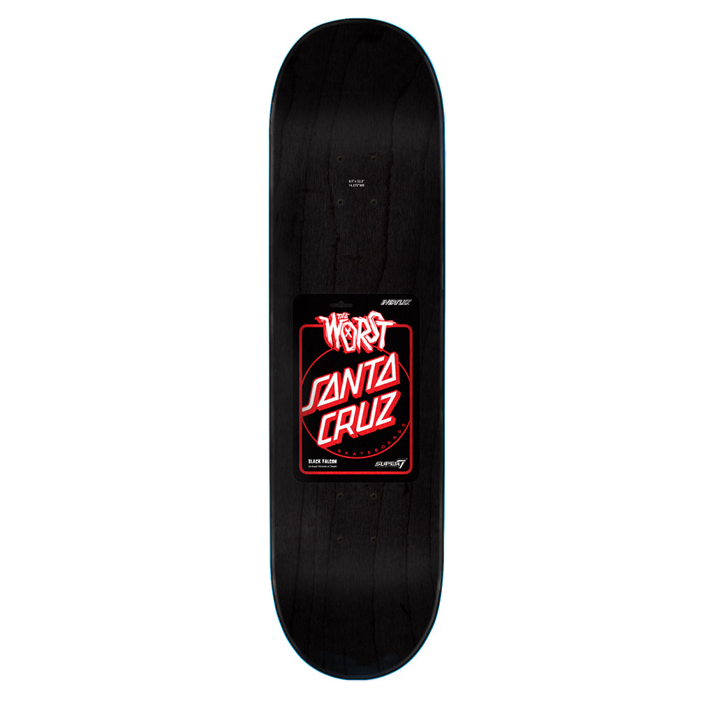 Super7 The Worst Black Falcon placa skateboard 8.5 inch