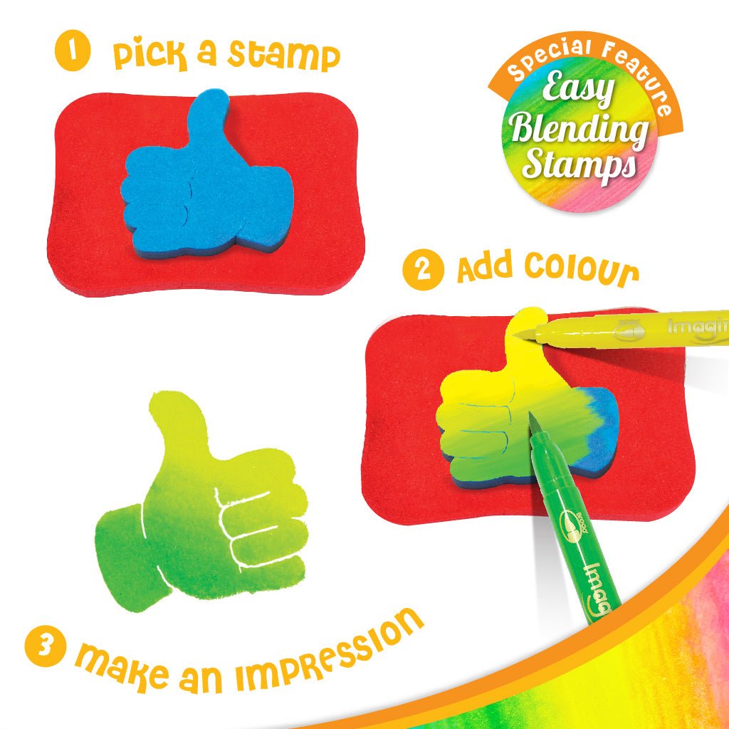 Imagimake Stamp Art Smiley set stampile 6 modele