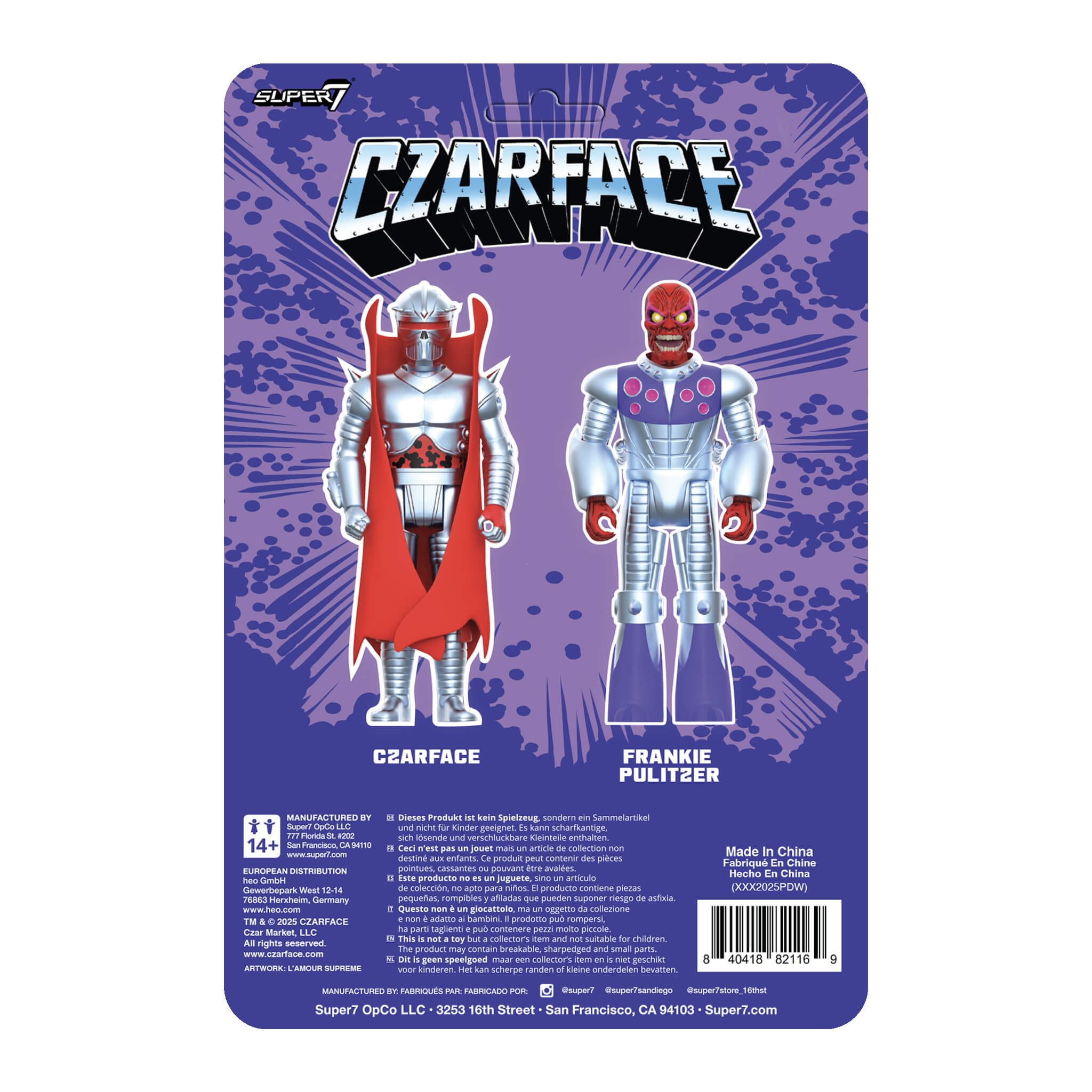 Super7 ReAction Czarface Frankie Pulitzer figurine set 2 buc metalizat