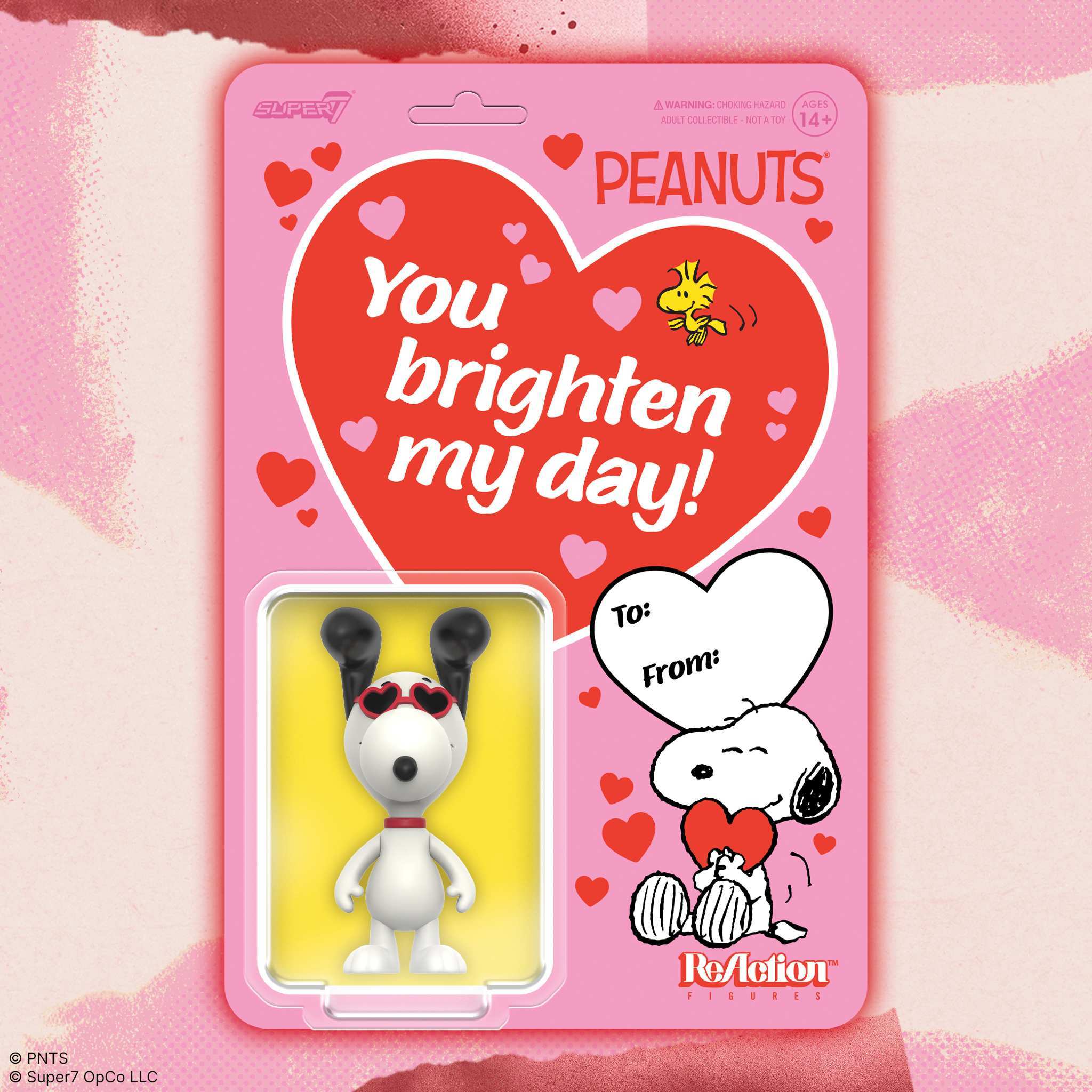 Super7 Peanuts ReAction Snoopy Heart Eyes figurină