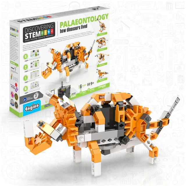 Engino Discovering STEM Paleontology set construcție 6 modele dinozauri
