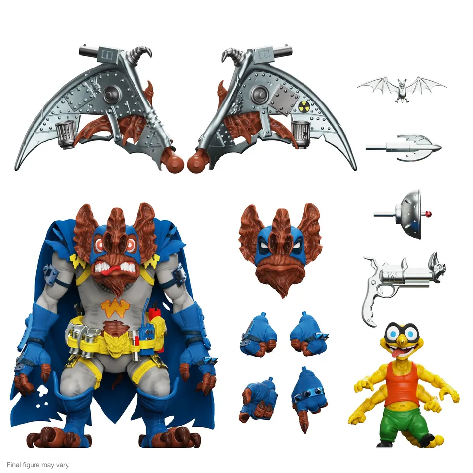 Super7 TMNT Ultimates Wingnut Screwloose figurina 18cm