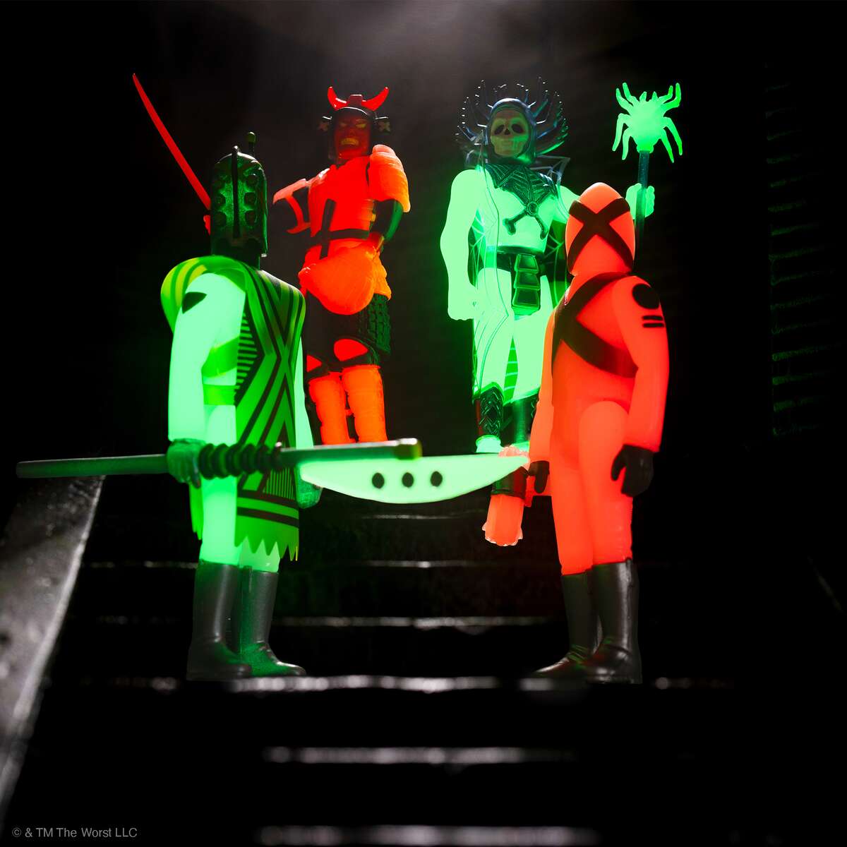 Super7 The Worst Monster Glow set 4 figurine fosforescente