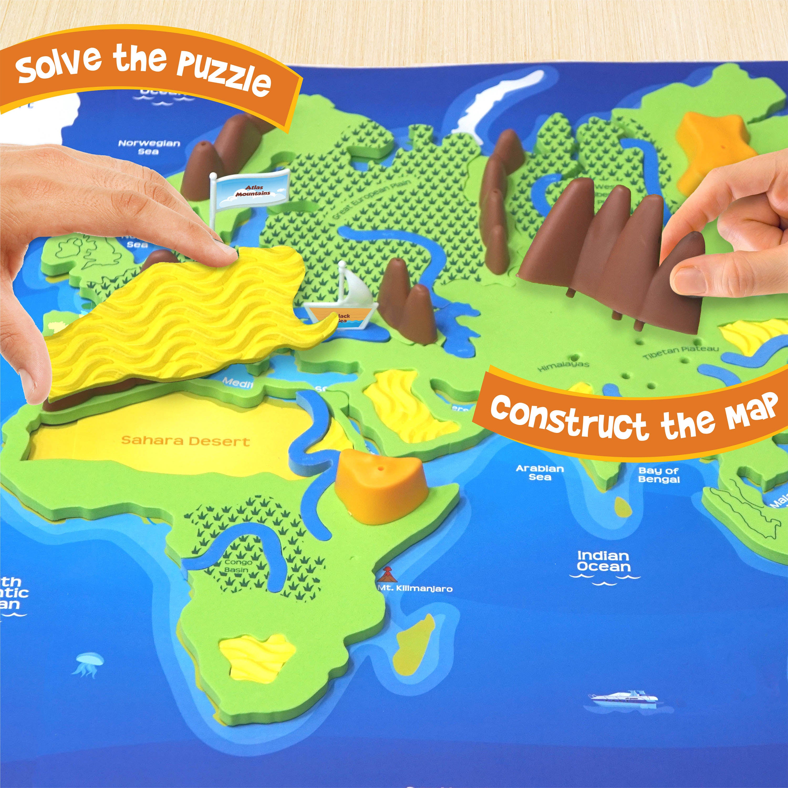Imagimake Mapology Physical Features puzzle lume relief 3D