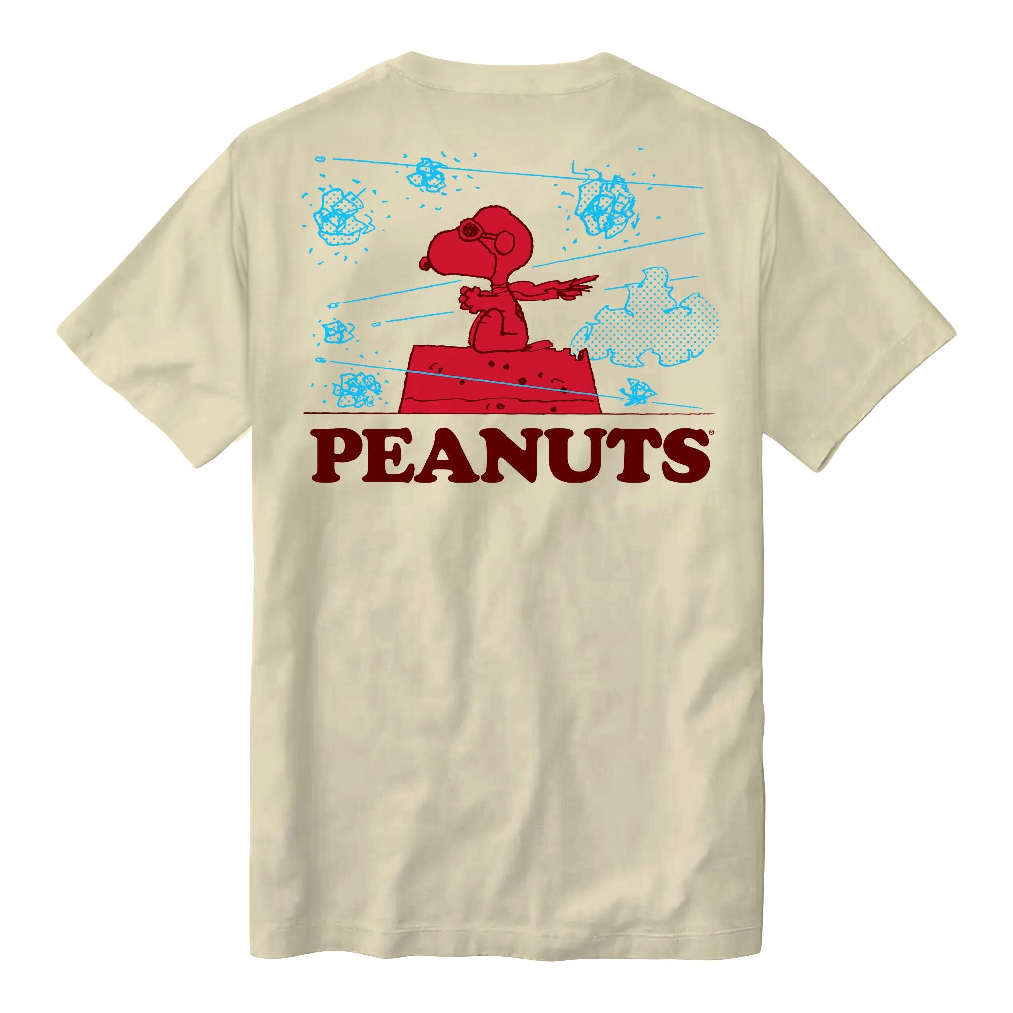 Super7 Peanuts Snoopy Flying Ace tricou alb bumbac
