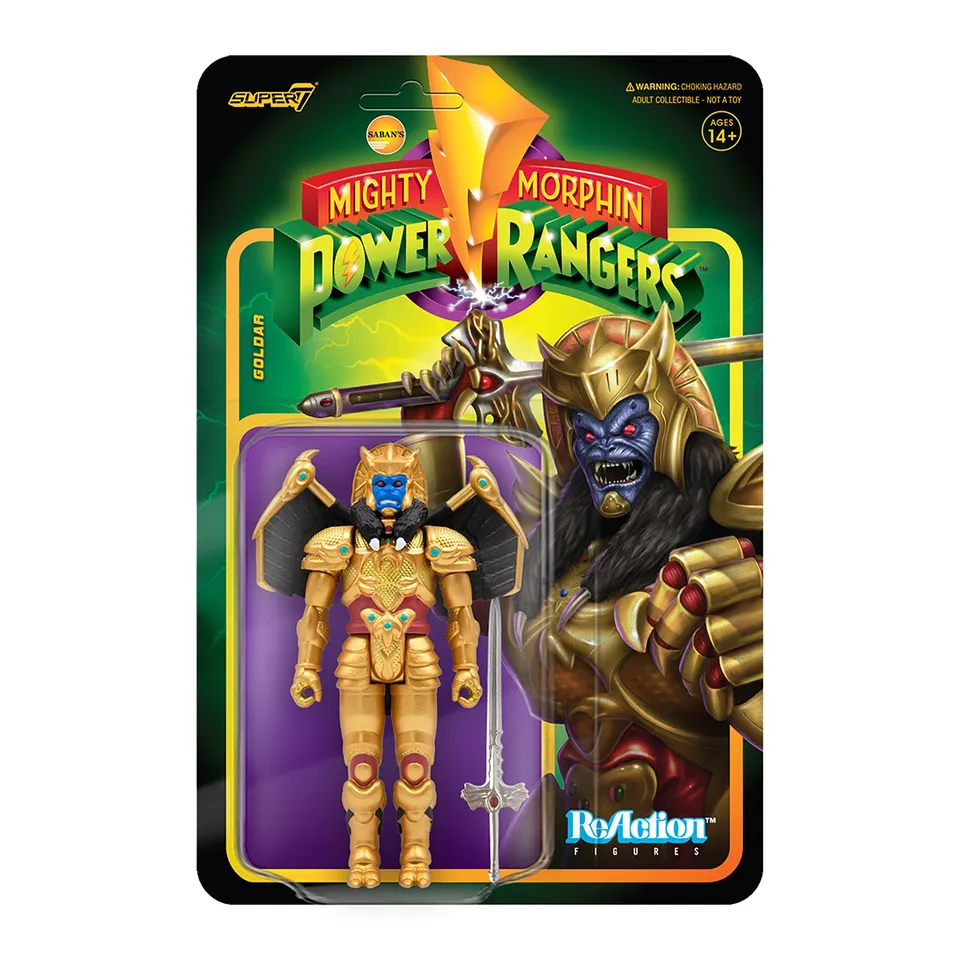 Super7 ReAction Power Rangers Wave 2 Goldar figurina 9,5cm