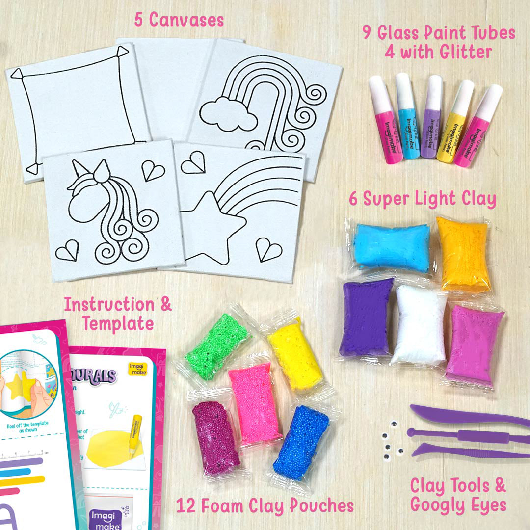 Imagimake Clay Murals Unicorn set creativ lut 5 planse 5+ ani