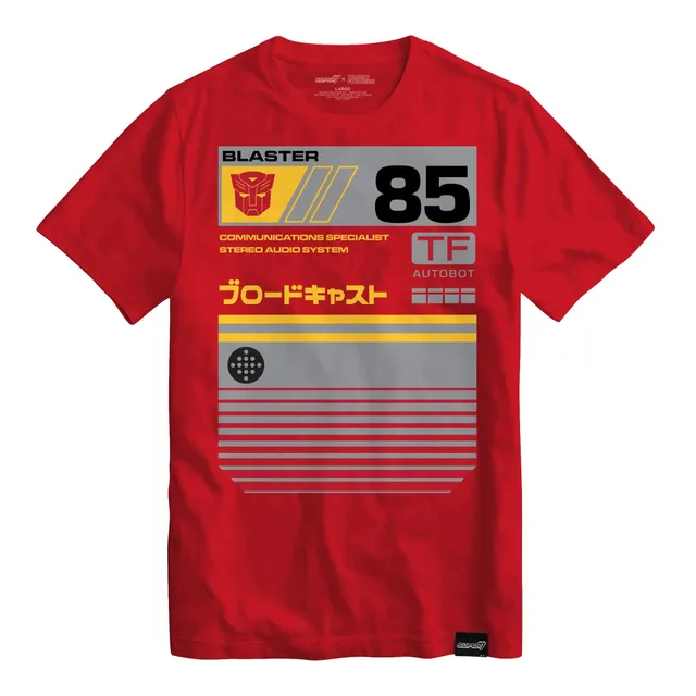 Super7 Transformers Blaster Cassette tricou rosu bumbac