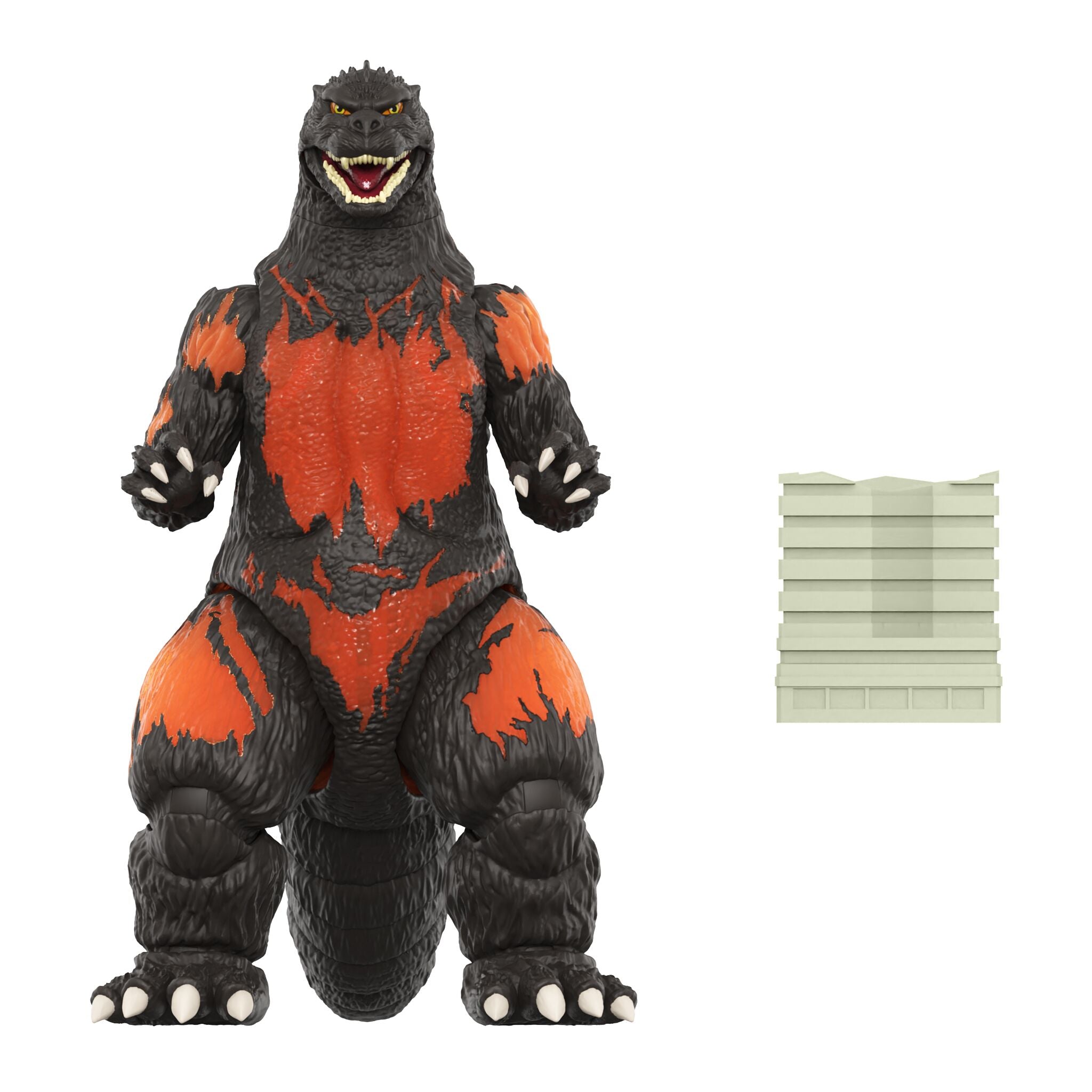 Super7 Toho Super Kaiju Burning Godzilla 1995 figurina 14 cm translucid