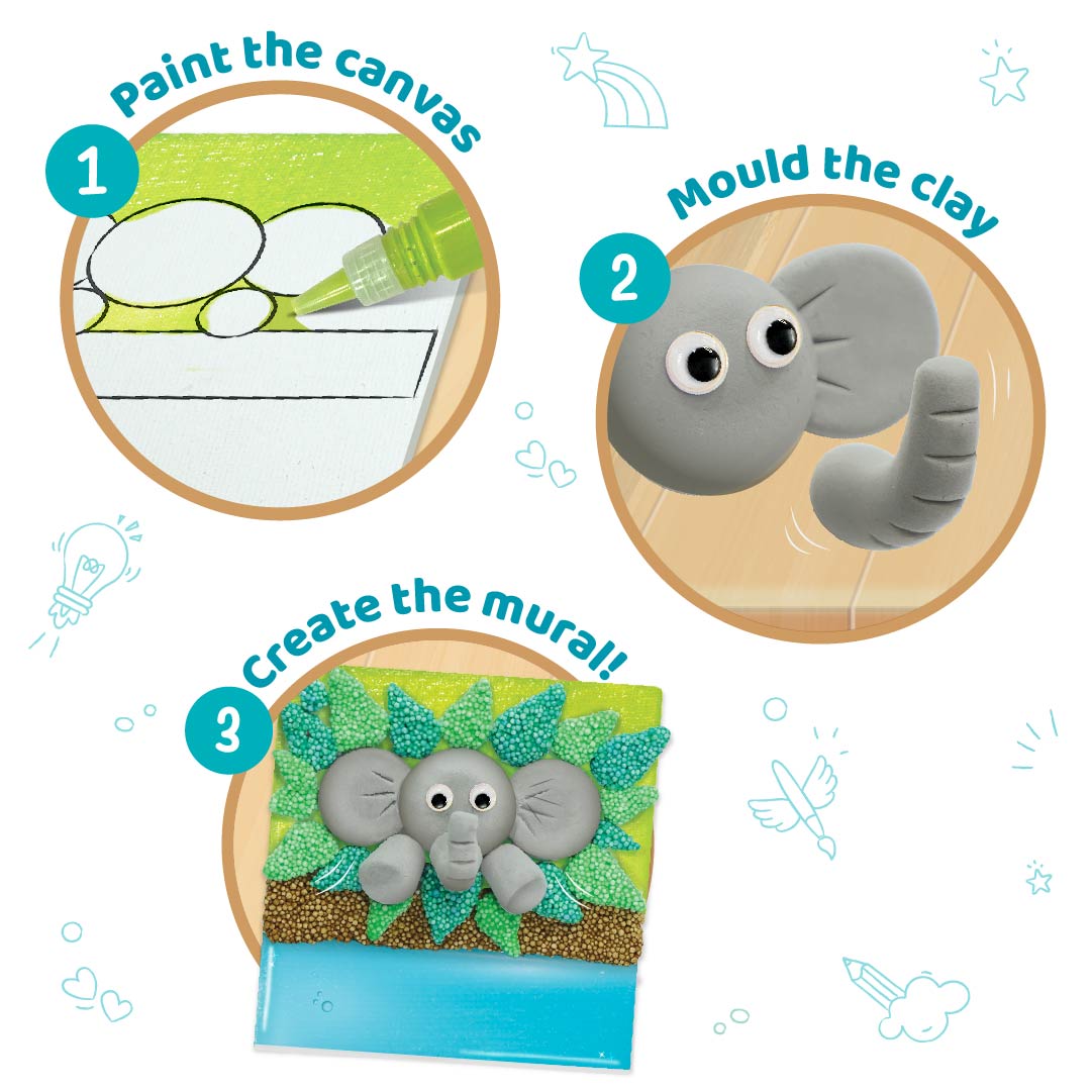 Imagimake Clay Murals Jungle set modelaj 5 panze 5 ani+