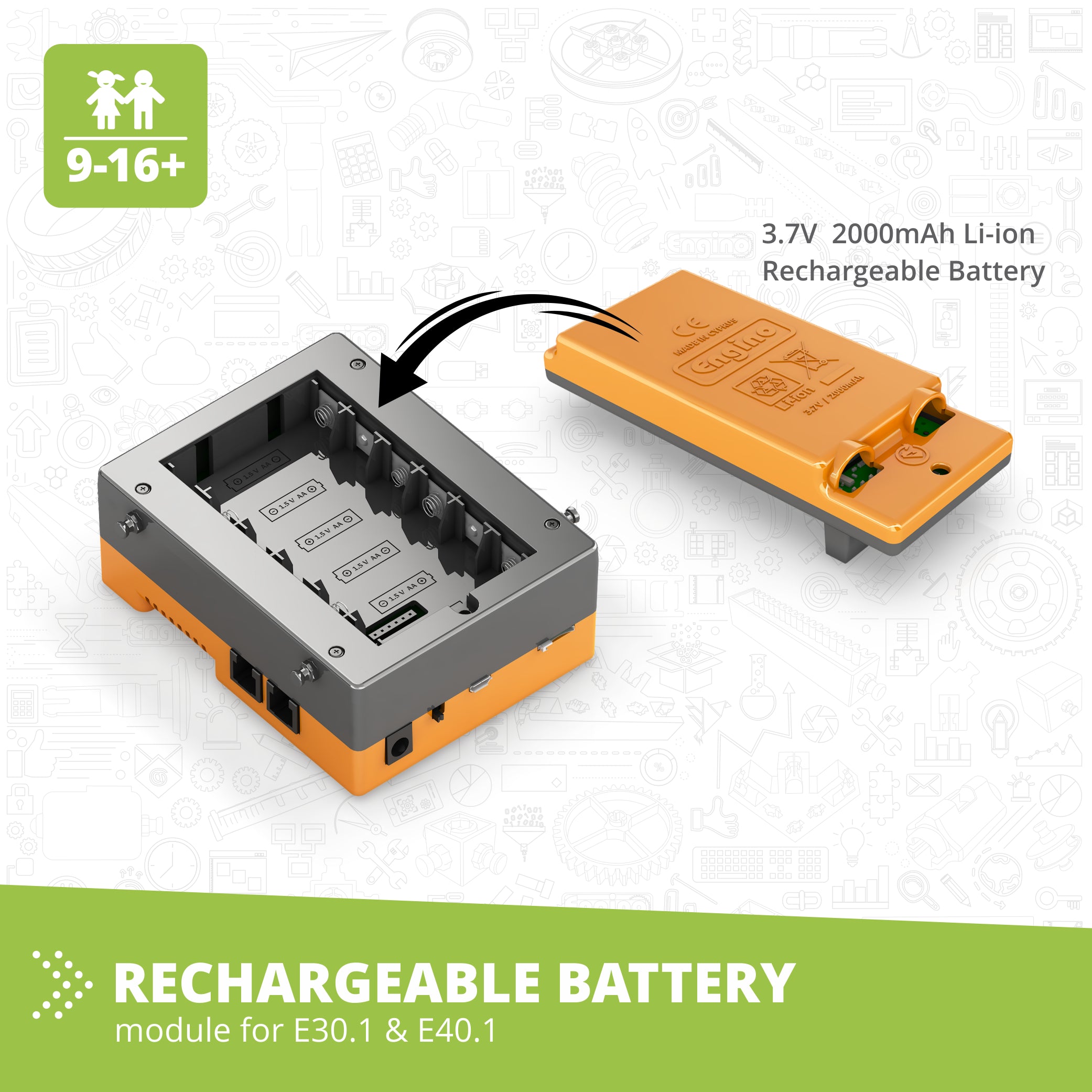 Engino modul baterie reincarcabila E30 E40 accesoriu