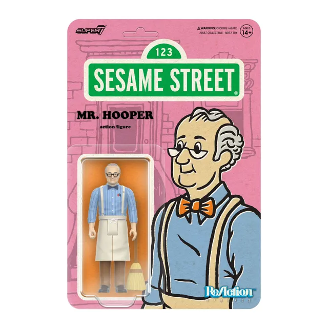 Super7 Sesame Street ReAction Mr. Hooper figurina 3,75"
