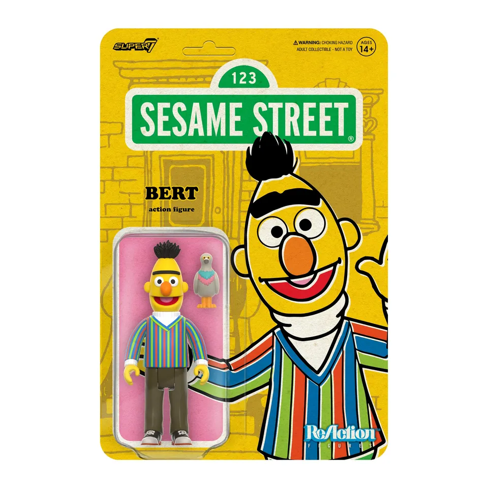 Super7 Sesame Street Bert figurina Wave 01 cu porumbel