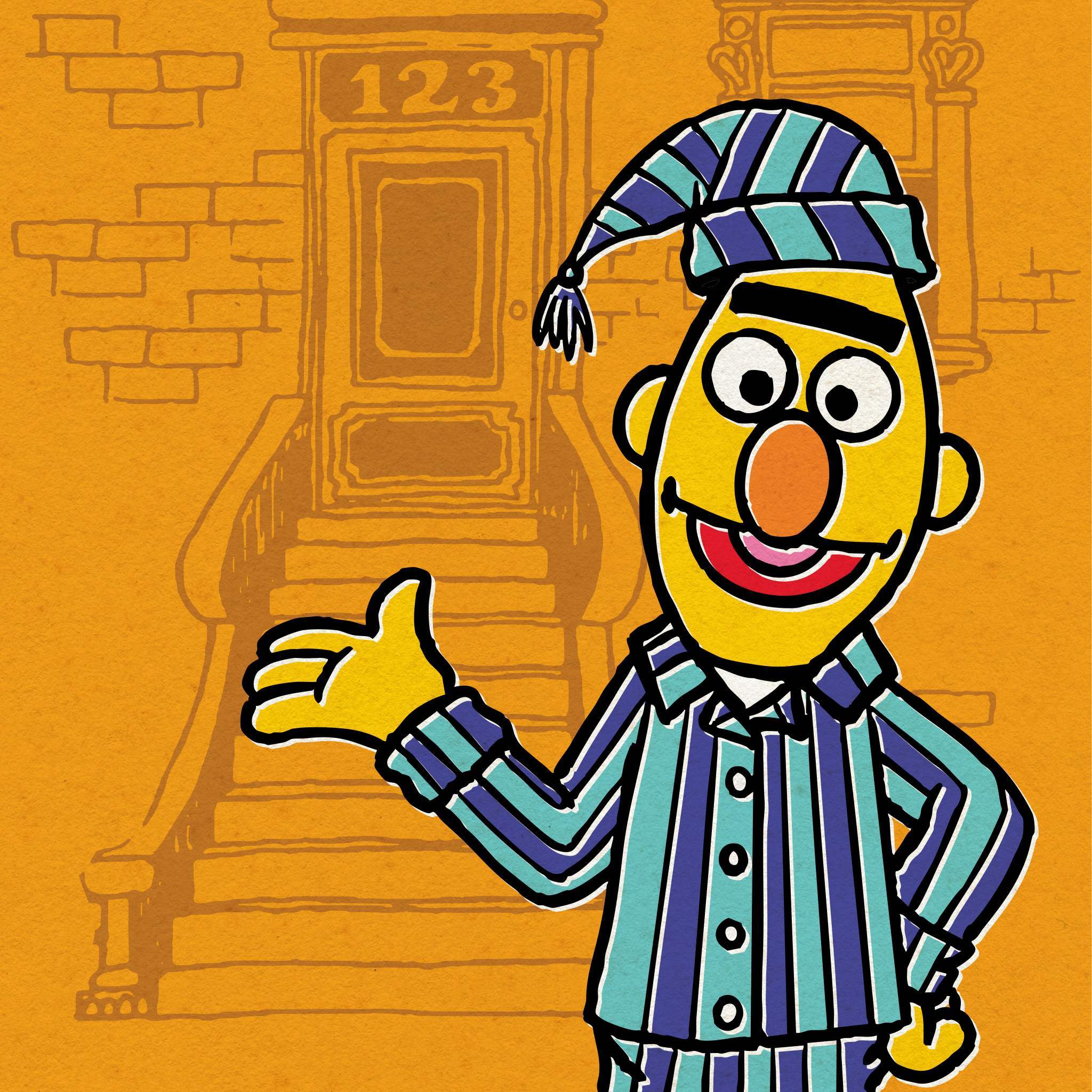 Super7 ReAction Bert PJs figurina 9,5 cm pijama