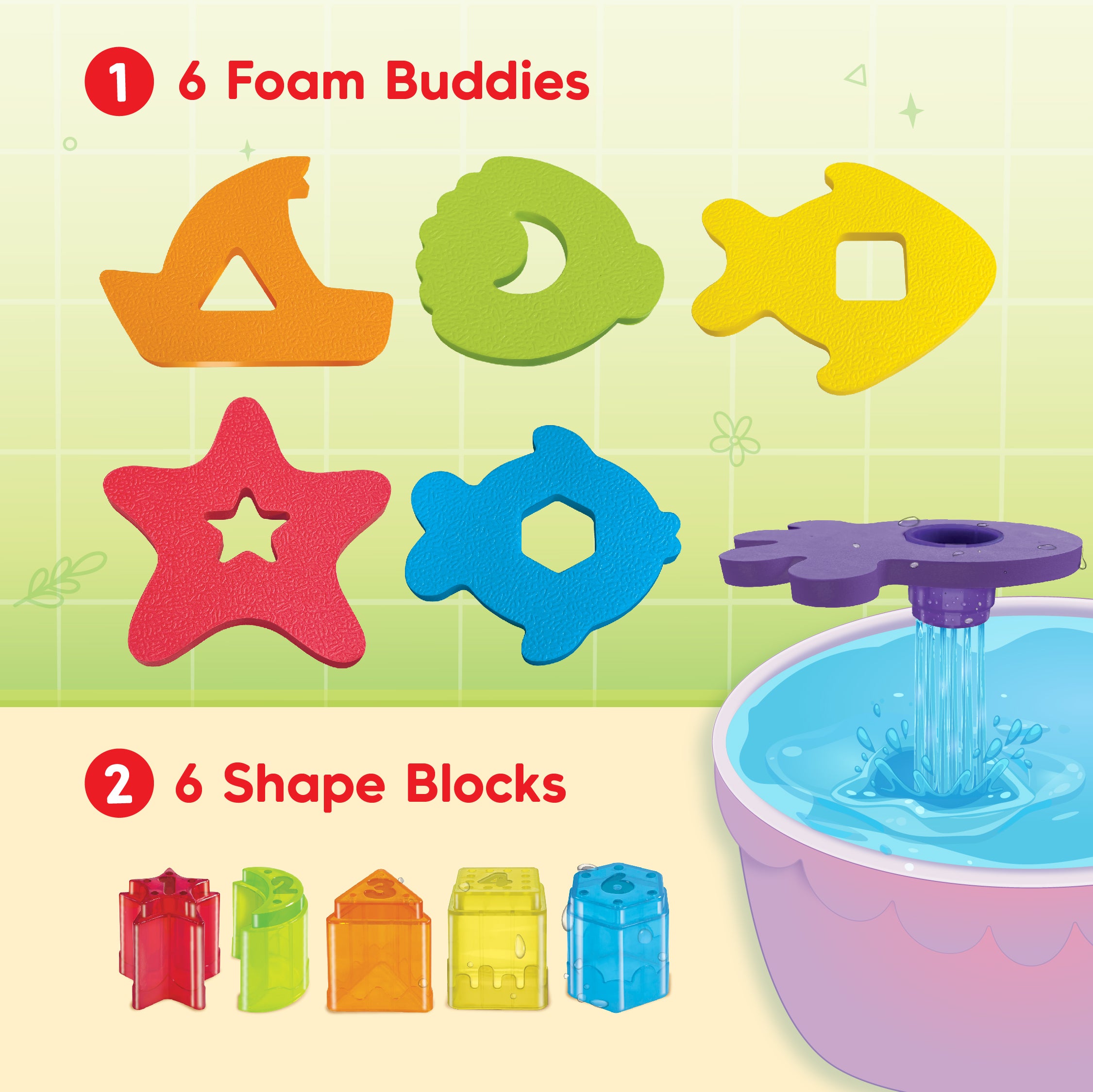 Imagimake Leaps Bounds Bath Buddies jucarii baie 12 piese