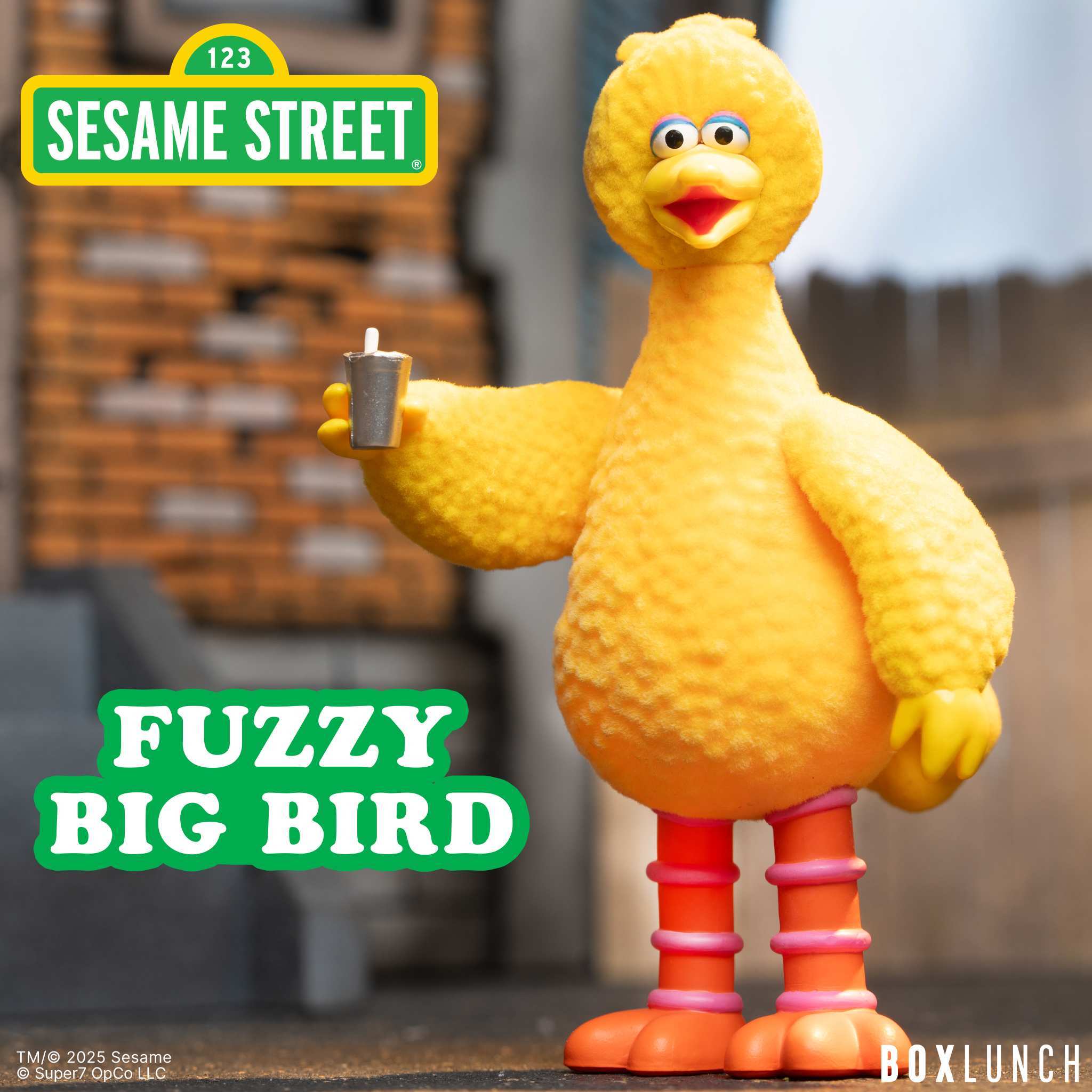 Super7 Sesame Street Big Bird Flocked figurina articulata 3.75 inch